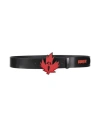 Dsquared2 Man Belt Black Size 38 Leather In Black