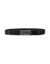 Dsquared2 Man Belt Black Size 38 Leather In Black