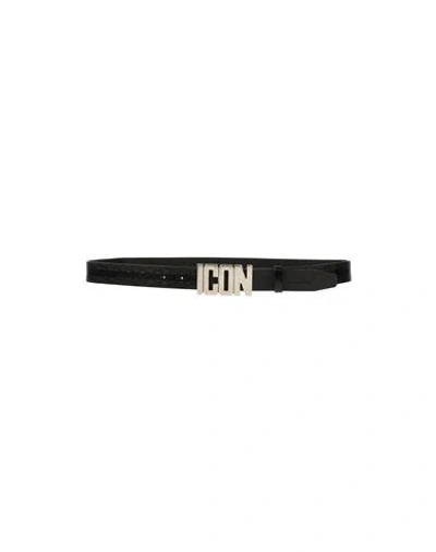 Dsquared2 Man Belt Black Size 42 Soft Leather