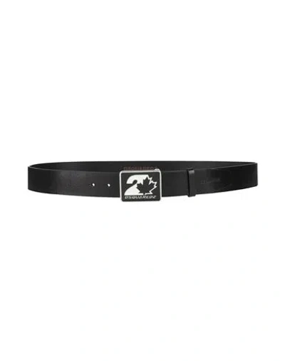 Dsquared2 Man Belt Black Size 39.5 Leather