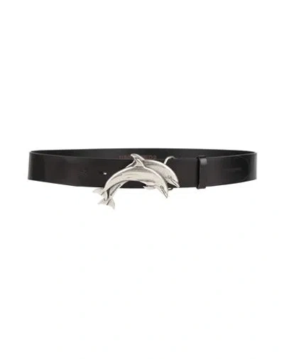 Dsquared2 Man Belt Black Size 39.5 Leather