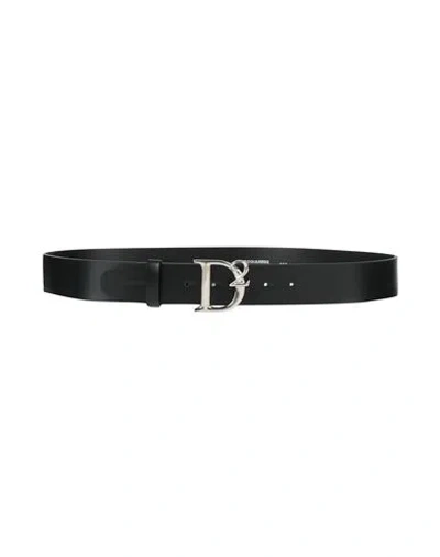 Dsquared2 Man Belt Black Size 39.5 Leather