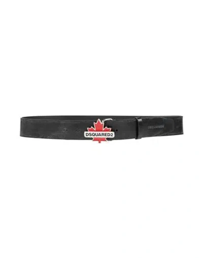 Dsquared2 Man Belt Black Size 39.5 Leather