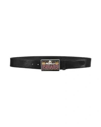 Dsquared2 Man Belt Black Size 39.5 Leather