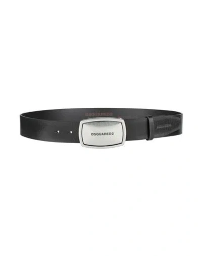 Dsquared2 Man Belt Black Size 39.5 Leather