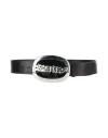 Dsquared2 Man Belt Black Size 38 Leather In Black