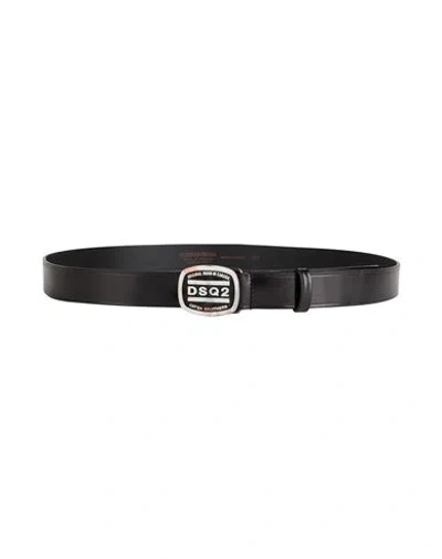 Dsquared2 Man Belt Black Size 39.5 Leather