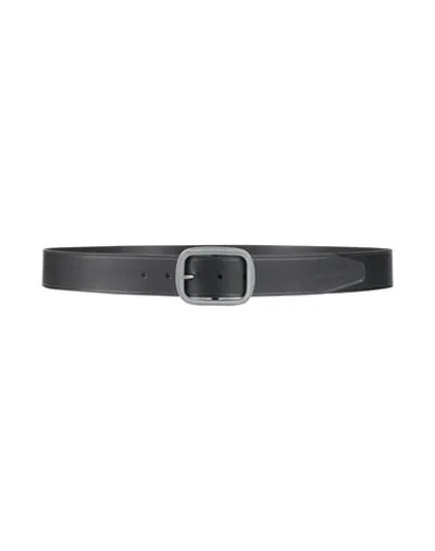 Dsquared2 Man Belt Black Size 42 Leather In Gray