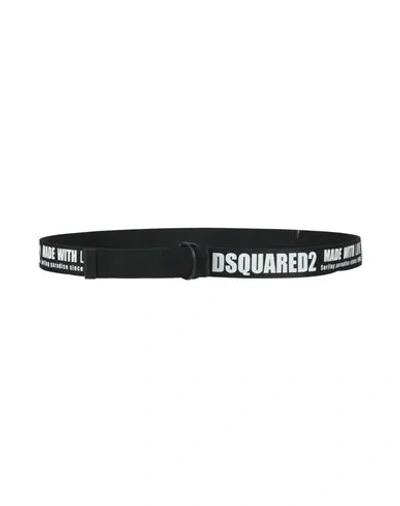 Dsquared2 Man Belt Black Size Onesize Polyamide, Polyester, Brass