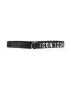 Dsquared2 Man Belt Black Size Onesize Textile Fibers In Black