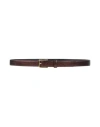 Dsquared2 Man Belt Bronze Size 39.5 Calfskin In Brown