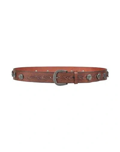 Dsquared2 Man Belt Brown Size 38 Leather