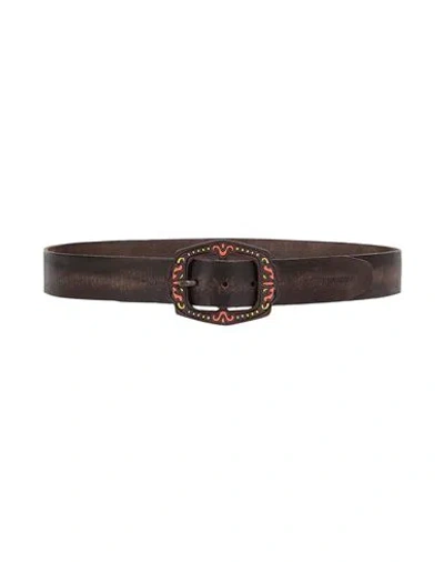 Dsquared2 Man Belt Cocoa Size 39.5 Leather In Brown