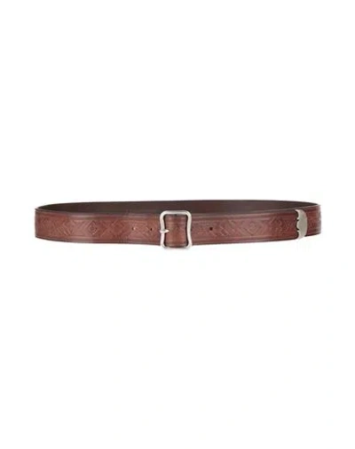 Dsquared2 Man Belt Dark Brown Size 39.5 Soft Leather