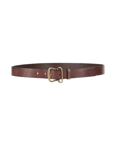 Dsquared2 Man Belt Dark Brown Size 39.5 Soft Leather