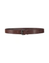 Dsquared2 Man Belt Dark Brown Size 43.5 Leather In Brown