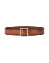 Dsquared2 Man Belt Tan Size 36 Leather In Brown