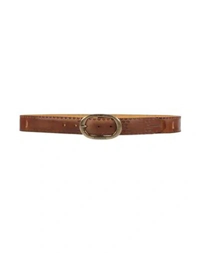 Dsquared2 Man Belt Tan Size 39.5 Leather In Brown