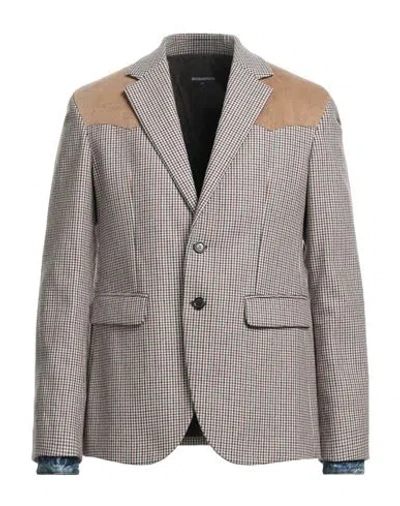 Dsquared2 Man Blazer Beige Size 42 Wool, Viscose, Polyamide, Cotton, Elastane
