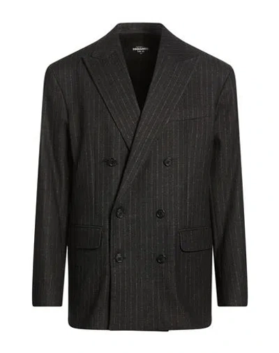 Dsquared2 Man Blazer Black Size 34 Cotton, Polyester, Viscose, Elastane