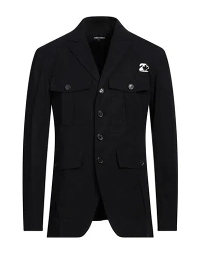 Dsquared2 Man Blazer Black Size 38 Cotton, Elastane