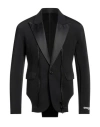 Dsquared2 Man Blazer Black Size 38 Polyamide, Elastane In Black