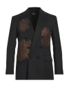 Dsquared2 Man Blazer Black Size 38 Polyester, Virgin Wool In Black