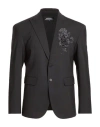 Dsquared2 Man Blazer Black Size 38 Virgin Wool, Elastane In Black