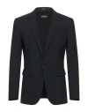 Dsquared2 Man Blazer Black Size 38 Virgin Wool, Elastane In Black