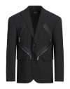 Dsquared2 Man Blazer Black Size 42 Polyester, Virgin Wool, Elastane In Black