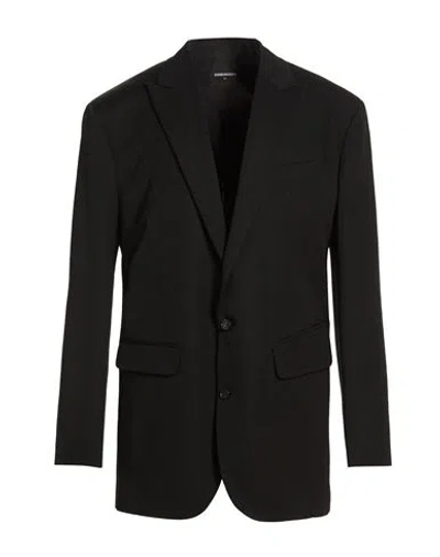 Dsquared2 Man Blazer Black Size 42 Virgin Wool