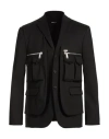 Dsquared2 Man Blazer Black Size 42 Virgin Wool, Elastane In Black