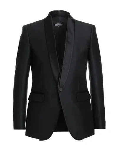 Dsquared2 Man Blazer Black Size 42 Wool, Silk
