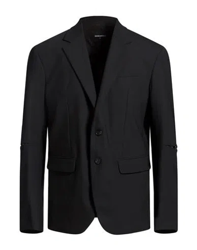 Dsquared2 Man Blazer Black Size 44 Polyester, Virgin Wool, Elastane