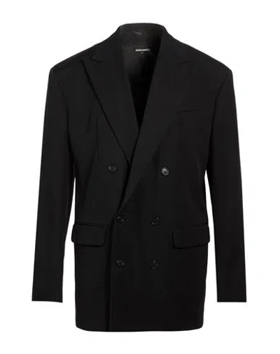 Dsquared2 Man Blazer Black Size 44 Virgin Wool