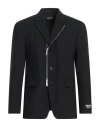 Dsquared2 Black Stretch Wool Blazer In Black