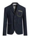 Dsquared2 Caten Bros Denim Blazer With Visible Stitching In Blue