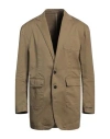 Dsquared2 Man Blazer Camel Size 38 Cotton, Elastane In Beige