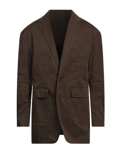 Dsquared2 Man Blazer Dark Green Size 38 Cotton, Elastane