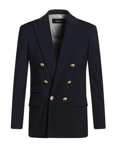 Dsquared2 Man Blazer Midnight Blue Size 44 Virgin Wool