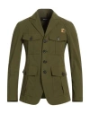 Dsquared2 Man Blazer Military Green Size 32 Cotton, Elastane