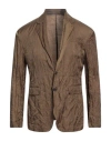 Dsquared2 Man Blazer Military Green Size 38 Cotton, Polyamide, Metallic Fiber