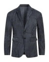 Dsquared2 Man Blazer Slate Blue Size 38 Cotton, Polyamide, Metallic Fiber In Blue