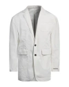 Dsquared2 Man Blazer White Size 38 Cotton, Elastane