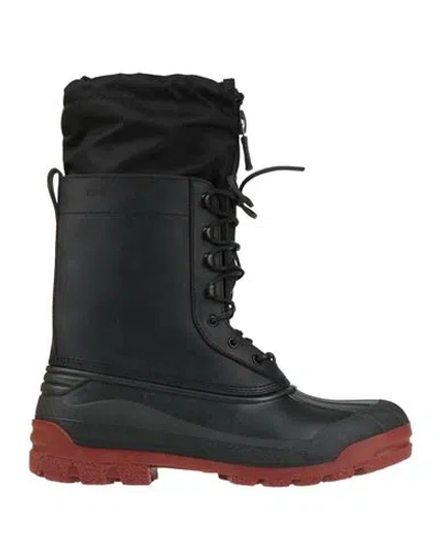 Dsquared2 Man Boot Black Size 10-11 Cow Leather, Nylon, Rubber