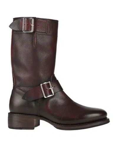 Dsquared2 Man Boot Dark Brown Size 9 Cow Leather