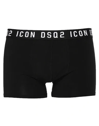 Dsquared2 Man Boxer Black Size Xs Cotton, Elastane