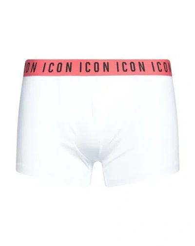 Dsquared2 Man Boxer White Size M Cotton, Elastane