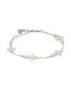 Dsquared2 Woman Bracelet White Size - Brass, Resin, Silver In White