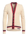 Dsquared2 Man Cardigan Beige Size L Cotton In Beige